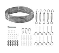 VEVOR Cable de Acero Inoxidable 304 Diámetro de 2 mm, Rollo de Cuerda de Alambre 35,1 m, Resistencia a la Rotura de 2 KN, Construcción de 7 x 7, para Barandillas de Terraza, Enrejados de Jardín