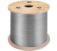 VEVOR Cable de Alambre Acero Inoxidable, Cuerda de Alambre de Acero T316 1/8 de 150 m, Cable de Acero de 30 x 30 x 25 cm, Resistente a la Corrosión y Rotura 650 kg para Maquinaria y Medicinas