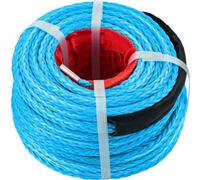 VEVOR, cable sintético para cabrestante de 3/8 pulgadas x 30 metros, cable para cabrestante con gancho G70, resistencia a la tracción de 18.740 lbs, 12 hebras, cable sintético para cabrestante con cub