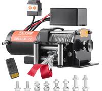 VEVOR - Cabrestante eléctrico de 12V, 3000 lbs (1361 kg), cabrestante motorizado para vehículos todoterreno. Incluye cable de acero y control remoto inalámbrico. Color: . Ideal para SUVs de tamaño med