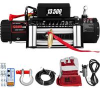 VEVOR, cabrestante eléctrico de 12V, modelo 6123,5 kg. Cabrestante eléctrico, cabrestante motorizado, dimensiones: 52 x 25 x 24 cm. Cabrestante motorizado