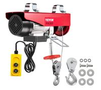 VEVOR - Cabrestante eléctrico de 150 kg / 300 kg. Grúa elevadora con control remoto, sistema de tracción con cable de acero, grúa de techo para garaje o taller