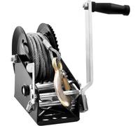 VEVOR Cabrestante Manual Capacidad de Tracción 1587,5 kg Cabrestante para Remolque de Barco Manivela Resistente con Cable de Acero de 10 m con Trinquete Bidireccional para Remolque, Barco, ATV