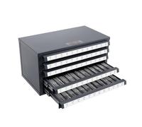 VEVOR Caja de Almacenamiento para Grifería #2-56 a #12-28 Estuche Vacío para Grifería 5 Cajones 60 Compartimentos Etiquetados 37,5x20x20 cm Dispensador Apilable Fácil Identificación Almacenamiento