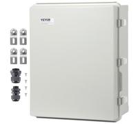 VEVOR Caja de conexiones eléctricas cubierta con bisagras para caja eléctrica de plástico ABS 350x250x150 mm, pestillo de acero inoxidable, impermeable IP67 a prueba de polvo para proyectos eléctricos