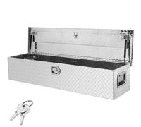 VEVOR Caja de herramientas de aluminio para camión 121,9x38,1x38,1 cm caja de descarga con cerradura con llaves y manijas laterales para almacenamiento de contenedores de automóviles remolques camper