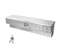 VEVOR Caja de Herramientas para Caja de Camioneta, de Aluminio, con Dibujo, Cerradura y Llave, Ideal para Camioneta, RV, Remolque, Carga Máxima del Escalón 100 kg, 1219 x 340 x 330 mm, Plata