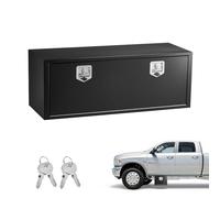 VEVOR Caja de Herramientas para Camión 1219x457x457 mm, Caja de Almacenaje de Acero para Debajo de Carrocería del Camión, con Cerradura y Llaves, con Asa en T para Furgoneta, SUV, Camioneta, Negro