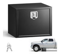 VEVOR Caja de Herramientas para Camión 609x457x457 mm, Caja de Almacenaje de Acero para Debajo de Carrocería del Camión, con Cerradura y Llaves, con Asa en T para Furgoneta, SUV, Camioneta, Negro