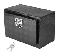 VEVOR Caja de Herramientas para Camión 610x430x460 mm Caja de Bastidor Inferior Caja de Almacenamiento de Aleación de Aluminio Montaje Inferior con Cerradura y Llaves para Remolques, Camionetas, Negro