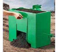 VEVOR Caja de Lastre con Enganche de 3 Puntos para Tractores, Capacidad de 0,09 m³ 363 kg, Caja de Balasto para Tractor de Categoría 1, Enganche de Remolque Estándar 55 mm, Contrapeso de Acero, Verde