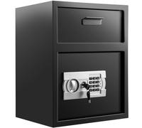 VEVOR Caja Fuerte 48 L (36 x 30 x 45 cm), Caja Fuerte para Oficina o Uso Doméstico de 1,2 mm de grosor, Caja Fuerte Empotrable Pequeña en Forma de Cajón, Caja de Seguridad con Pantalla LED y Llave