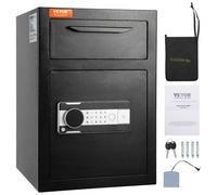 VEVOR Caja Fuerte con Cerradura Electrónica Caja Fuerte de Depósito de Acero Laminado en Frío 70,8L Caja Fuerte con Trampilla Desbloqueo de Contraseña de 3-12 Dígitos y Llaves para Documentos Dinero