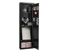 VEVOR Caja Fuerte Mural con Contraseña y Llave, Carcasa Empotrada de Acero Laminado en Frío Q235 con Estantes Ajustables e Iluminación LED, para Dinero, Joyas y Pasaportes, 102 x 370 x 1100 mm
