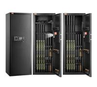 VEVOR Caja Fuerte para 6-8 Rifles con Cerradura y Teclado Digital Gabinete de Almacenamiento para Armas de Acceso Rápido con Estante Extraíble para Rifles y Escopetas para Hogar (Requiere Ensamblaje)