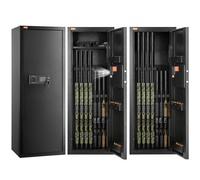 VEVOR Caja Fuerte para 6-8 Rifles con Cerradura y Teclado Digital Gabinete de Almacenamiento para Armas de Acceso Rápido con Estante Extraíble para Rifles y Escopetas para Hogar (Requiere Ensamblaje)