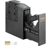 VEVOR Caja Fuerte para Armas Biométrica de Acero para 1 Pistola, Combinación de Llaves de Desbloqueo de Huellas Dactilares de 3 Vías para Joyería, Pistolas, Documentos, Hogar, 25,5x9,5x32 cm, Negro