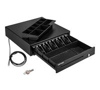 VEVOR Cajón de Efectivo Tipo de Accionamiento 2 Llaves Cajón Portamonedas 12V Caja Registradora de Punto de Venta 41 x 42 x 10 cm Bandeja para Cajón de Dinero Cajón de Caja Registradora Bandeja