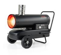 VEVOR Calefactor de Queroseno 20 kW 1100 m³/h Calentador de Aire Forzado, con Depósito de 38 L, Hasta 20 h de Uso, Termostato, Pantalla Digital, Manómetro y Ruedas para Garajes, Talleres y Almacenes