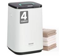 VEVOR Calentador de Toallas 20 L con Pantalla LED y Luz Indicadora en Forma de U Calentador de Toallas Inteligente con Temporizador Ajustable para Baño, Manta, Pijama, Apagado Automático, Blanco