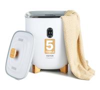 VEVOR Calentador de Toallas 25 L con Pantalla LED y Columnas Calefactoras en Parte Inferior Calentador de Toallas Inteligente con Temporizador Ajustable para Baño, Manta y Pijama, Apagado Automático