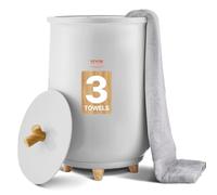 VEVOR Calentador de Toallas Cubo de 20 L con Luz Indicadora LED Calentador de Mantas Apagado Automático Secador de Toallas Portátil Temperatura Ajustable para Spa, Hogar, Baño, Manta, Pijama, Gris