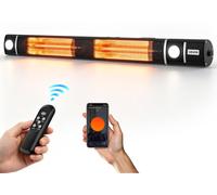 VEVOR - Calentador infrarrojo de 3000W, control Wi-Fi, modelo de pared, calefacción infrarroja para jardín, terraza, balcón, con mando a distancia y controles táctiles, 3 niveles de calefacción, prote