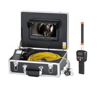 VEVOR Cámara de Alcantarillado con Localizador 512 Hz, 30 m, Cámara de Inspección de Drenaje con Nivelación Automática, Zoom 36X, 12 LED, Tarjeta 32 GB, para Tuberías de Conductos, 320 x 390 x 155 mm