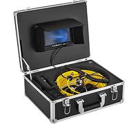 VEVOR Cámara de Inspección de Tuberías, 50m Kit de Endoscopio Impermeable de Tubería Drenaje con Monitor 7" LCD, Tarjeta SD 8G con Batería 4500 mAh