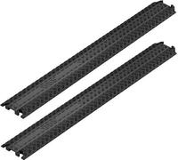 VEVOR - Canal para cables - 1 canal - Pack de 2 unidades - 100x13x2 cm - Proteja sus cables (de carga) - Canal para cables apto para exteriores - Protector de cables - Alfombrilla para cables