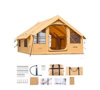 VEVOR Carpas inflables para Camping, Tiendas de campaña inflables de fácil instalación con Bomba de Mano, 300D Oxford 4 Estaciones Glamping Tienda con Gato de Estufa, Bolsa de Almacenamiento incluida