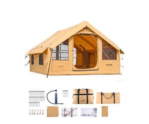 VEVOR Carpas inflables para Camping, Tiendas de campaña inflables de fácil instalación con Bomba de Mano, 300D Oxford 4 Estaciones Glamping Tienda con Gato de Estufa, Bolsa de Almacenamiento incluida