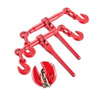 VEVOR Carpetas con Trinquete 10-13 mm Carga de Trabajo Segura de 4,18 T Ganchos G70 y Longitud Ajustable para Cadenas Amarre de Carga para Industria, Transporte, Remolque, 2 Piezas, Rojo