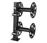 VEVOR Carrete de Cable de Soldadura Doble, Enrollador de Manguera de Acero para 45,7 m (50 mm²) y 38 m (70 mm²), con Pasador de Bloqueo para Camiones de Servicio, Mantenimiento de Flotas y Obras