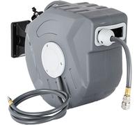 VEVOR, carrete para mangueras, con 20 metros de manguera, caja de manguera de PVC, enrollador de cables de montaje en pared, carrete retráctil para mangueras de agua, carrete para mangueras de aire co