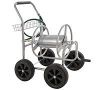 VEVOR Carro de Carrete de Manguera, Manguera de Agua 1,5 cm y 76 m, Herramientas Móviles con 4 Ruedas, Cesta de Almacenamiento de Acero con Recubrimiento en Polvo para Plantación al Aire Libre