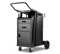 VEVOR Carro de Soldadura de 2 Cajones, Resistente, con Gabinete con Cerradura Antirrobo, Capacidad de Peso Estático de 159 kg, Ruedas Giratorias de 360°, Cortador de Plasma, 465 x 920 x 925 mm