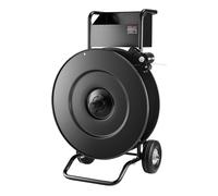 VEVOR Carro Flejador, Apto para Bobinas de Flejado de PET/PP/Acero con Núcleo de 20,3/40,6 cm, con Freno de Tambor Mejorado y Bandeja Espaciosa Integrada para Herramientas, 520 x 630 x 990 mm