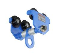 VEVOR Carro Manual con Ruedas Dobles, Carga de 1 T, Ajustable para Ancho de Brida de Viga en I de 63,5-177,8 mm, Polipasto de Garaje de Acero de Aleación Resistente para Vigas en I Rrectas y Curvas