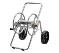 VEVOR Carro Portamangueras de Jardín de Alta Presión 60/90 Metros, con Dos Ruedas, Asa y Cesta de Almacenamiento de Malla Resistente, para Riego de Jardín y Lavado de Coches, 650 x 530 x 740 mm