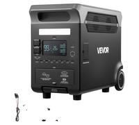 VEVOR, central eléctrica portátil de 3600W y 3840Wh, generador solar con 10 salidas y potencia de entrada ajustable, batería de respaldo LiFePO4 ampliable para uso doméstico, camping y vehículos recre