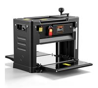 VEVOR Cepilladora de Madera Eléctrica 1 Velocidad Regruesadora para Madera Dura y Blanda 33 cm de Ancho Regruesadora Cepilladora 2 Cuchillas Motor Potente de 15 Amperios y 1800 W Bajo Nivel de Ruido