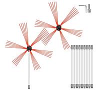 VEVOR Cepillo para Chimenea (10 m, Nailon Blanco, Cepillo para Tubo de Chimenea, Cepillo Profesional para Chimenea, 30 mm de Longitud, con Cabezal Adicional, Limpiador de Chimenea)