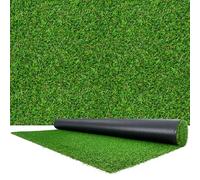 VEVOR Césped Artificial 304,8 x 198,12 cm, Rollo Césped Sintético con Altura de 3,5 cm, Alfombra de PE y PP con Orificios de Drenaje, Aspecto Natural para Terraza Jardín Balcón Patio Interior Exterior