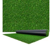 VEVOR Césped Artificial 457,2 x 213,36 cm, Rollo Césped Sintético con Altura de 3,5 cm, Alfombra de PE y PP con Orificios de Drenaje, Aspecto Natural para Balcón Patio Terraza Jardín Exterior Interior