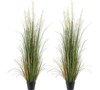 VEVOR Césped Artificial, en Maceta, de PVC, Ideal para Interior y Exterior, Hogar, Jardín, Oficina, Decoración de Habitaciones y Fiestas de Inauguración, Verde, 1499 x 400 x 400 mm, 2 Piezas