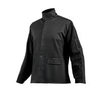VEVOR Chaqueta de Soldador Resistente al Fuego, L, de Piel de Vacuno Dividida Resistente y Cuerpo de Algodón, con Botones a Presión y Bolsillos, para Montadores, 762 x 1229,4 x 863,6 mm, Negro
