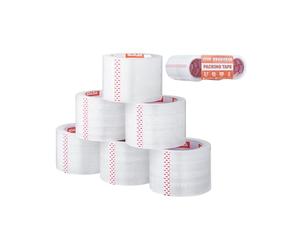 VEVOR Cinta de Embalaje Transparente 6 Rollos 76,2mm x 59,44m Cinta de Envío Transparente Resistente Cinta de Embalaje de 2,7 mil Diseñada para Mudanzas, Almacenamiento, Embalaje, Envío, Correo