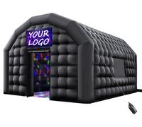 VEVOR, club nocturno inflable, 6 x 5 x 3,66 metros. Tienda de fiestas inflable con ventilador de 680W y saco de arena. Club nocturno inflable con 2 ventanas, estructura inflable tipo cubo para eventos