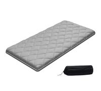 VEVOR Colchón Futón Japonés Individual, Tatami Plegable Transpirable, con Bolsa de Almacenamiento y Herrajes de Montaje, Estructura de 9 Capas, para Meditación y Yoga, Gris, 2032 x 991 x 89 mm